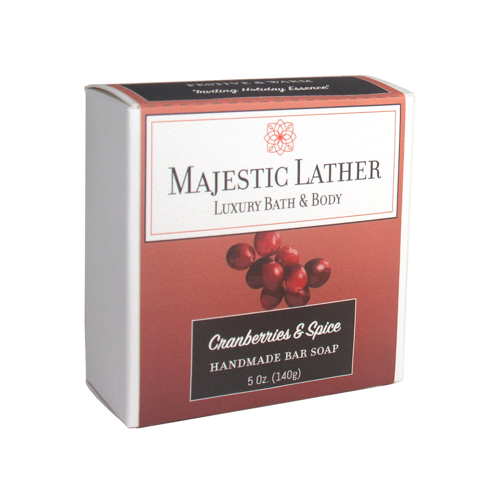 
                      
                        Majestic Lather Cranberries & Spice Handmade Bar Soap
                      
                    