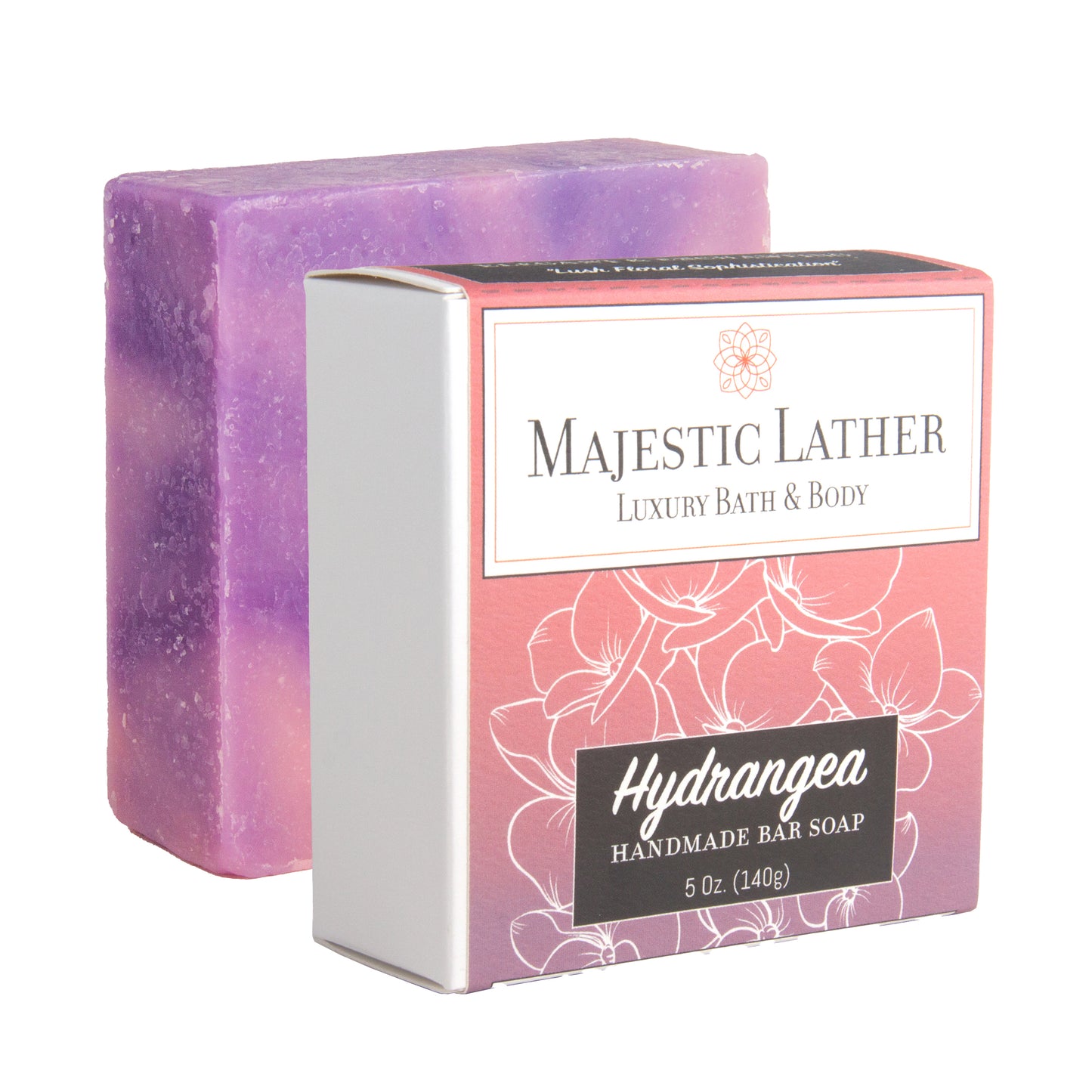 Majestic Lather Hygrangea Handmade Bar & Box