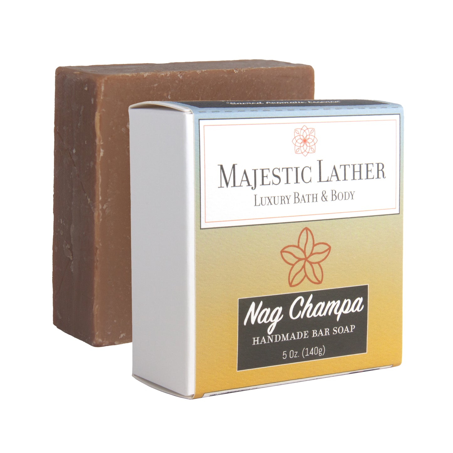 Majestic Lather Nag Champa Handmade Bar Soap & Box