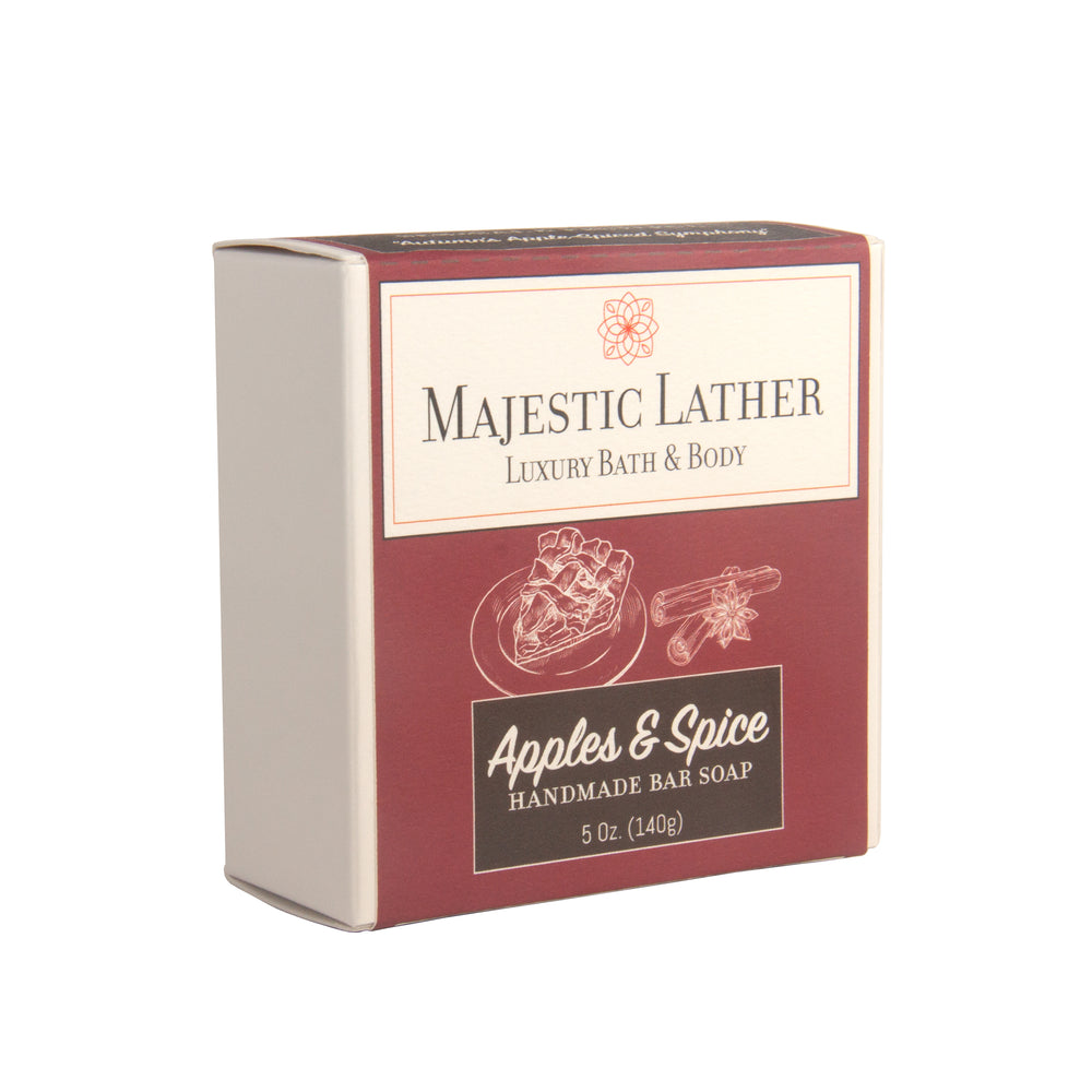 
                      
                        Majestic Lather Apples and Spice Handmade Bar Soap Box
                      
                    