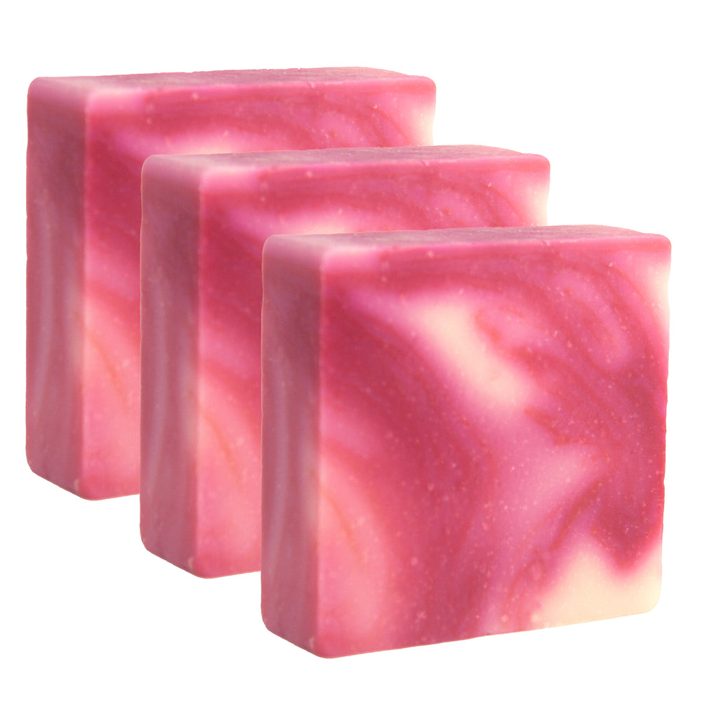 
                      
                        Majestic Lather Candy Cane Handmade Bar Soap Close Up 3 Bars
                      
                    