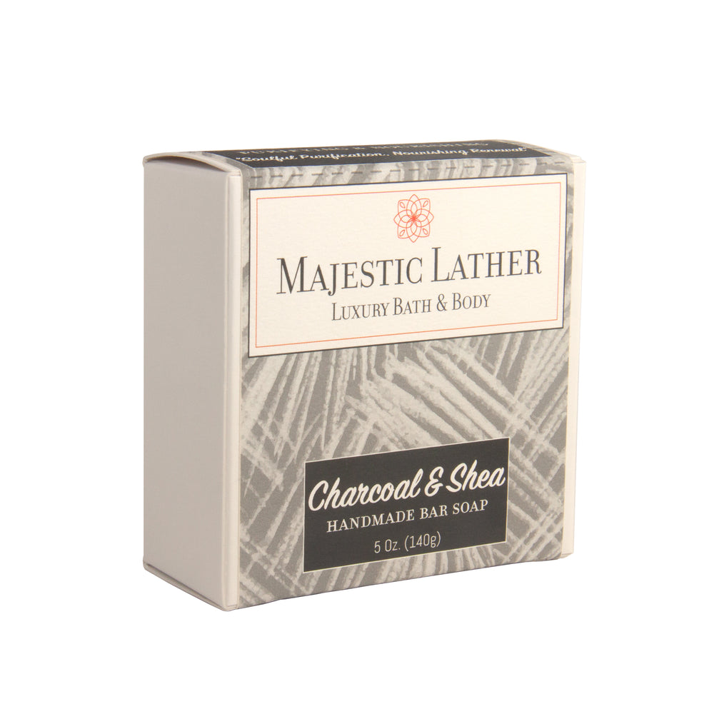 
                      
                        Majestic Lather Charcoal and Shea Handmade Bar Soap Box
                      
                    