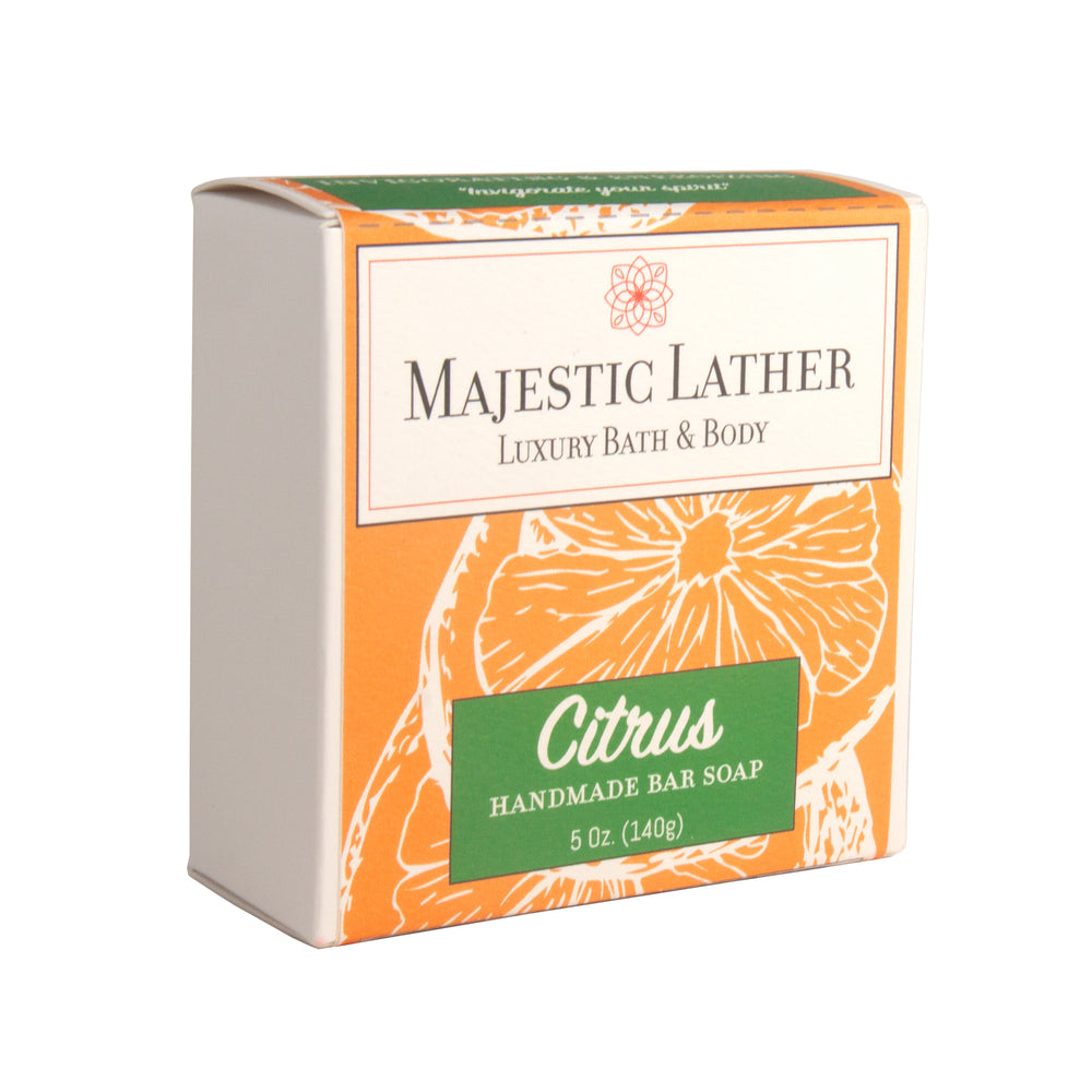 
                      
                        Majestic Lather Citrus Handmade Bar Soap Box
                      
                    