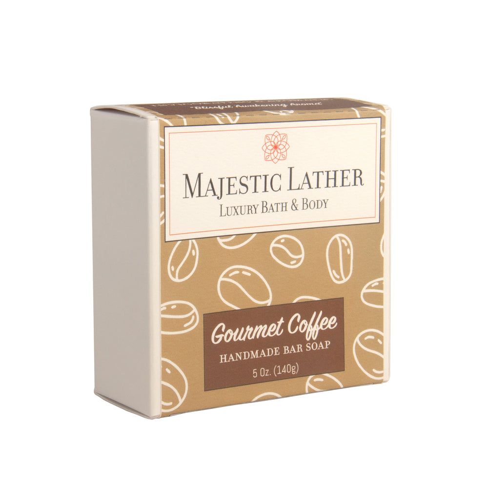 
                      
                        Majestic Lather Gourmet Coffee Handmade Bar Soap Box
                      
                    