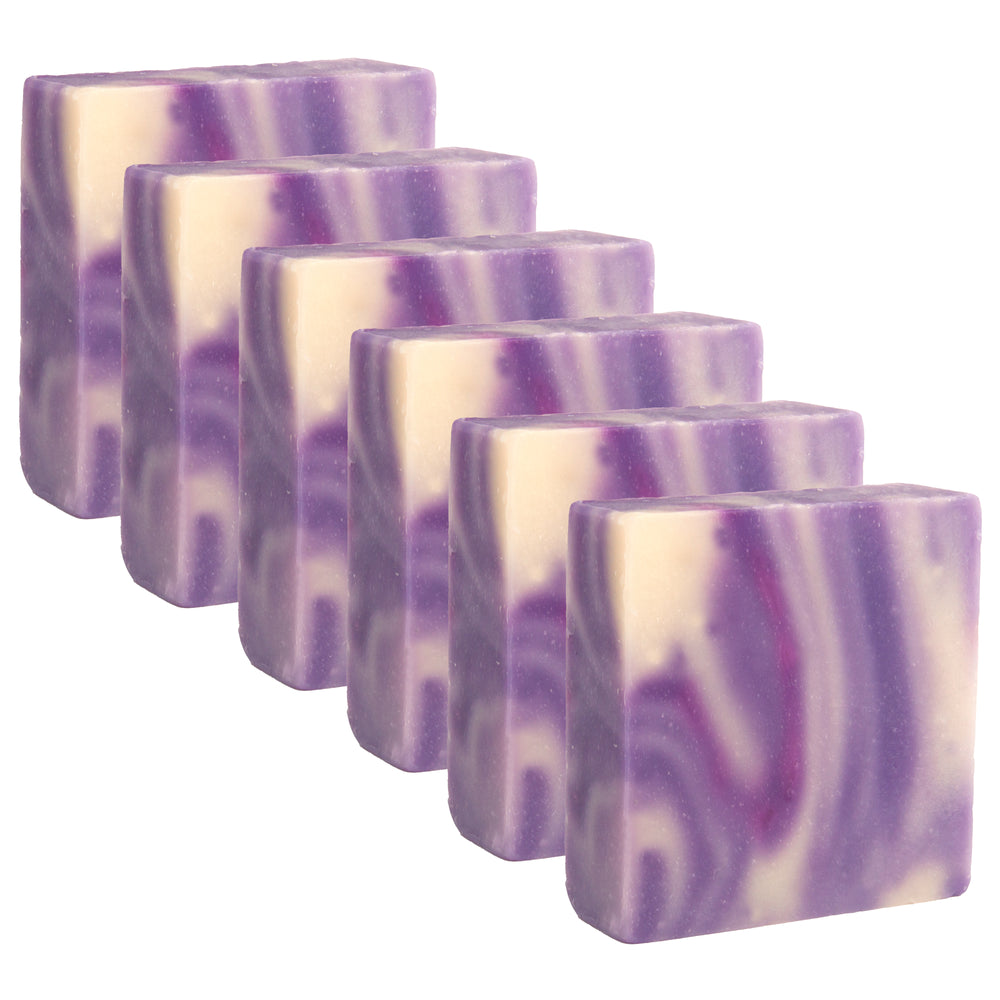 
                      
                        Majestic Lather Lavender Handmade Bar Soap Close Up 6 Bars
                      
                    