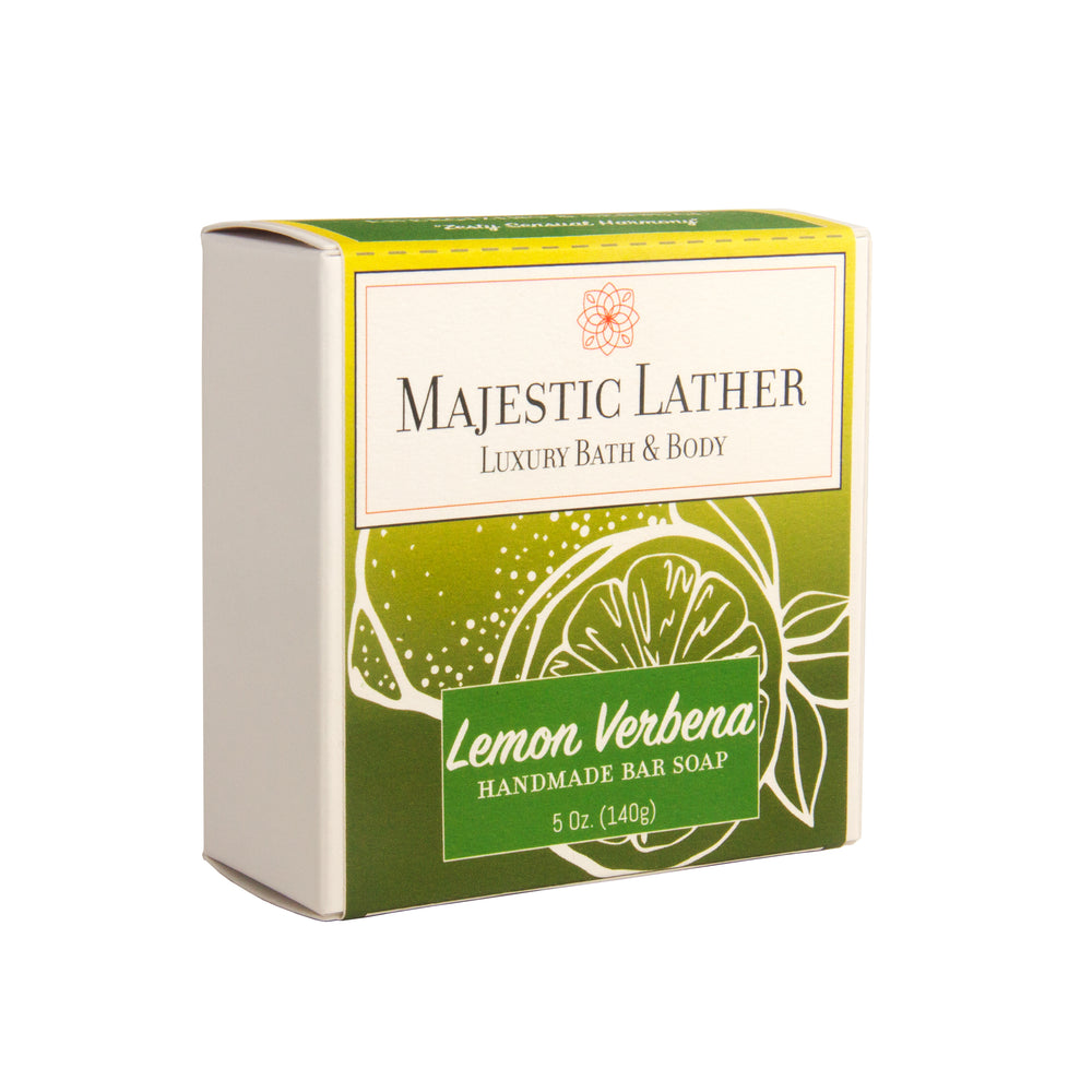 
                      
                        Majestic Lather Lemon Verbena Handmade Bar Soap Box
                      
                    