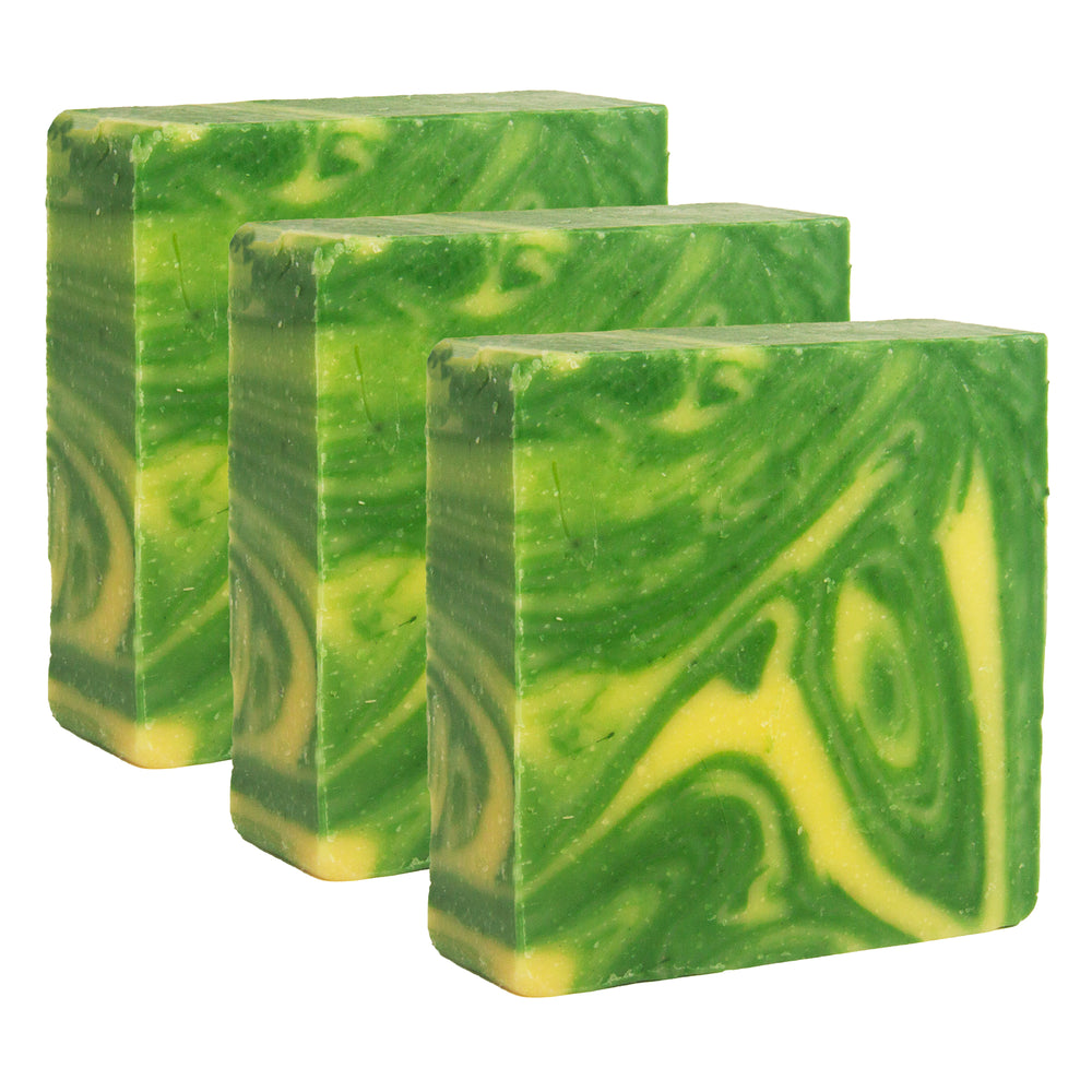 
                      
                        Majestic Lather Lemon Verbena Handmade Bar Soap Close Up 3 Bars
                      
                    